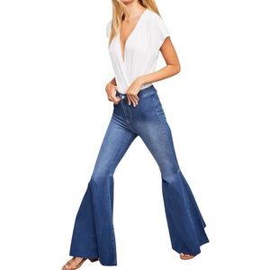 Free People Blue Flare Jeans